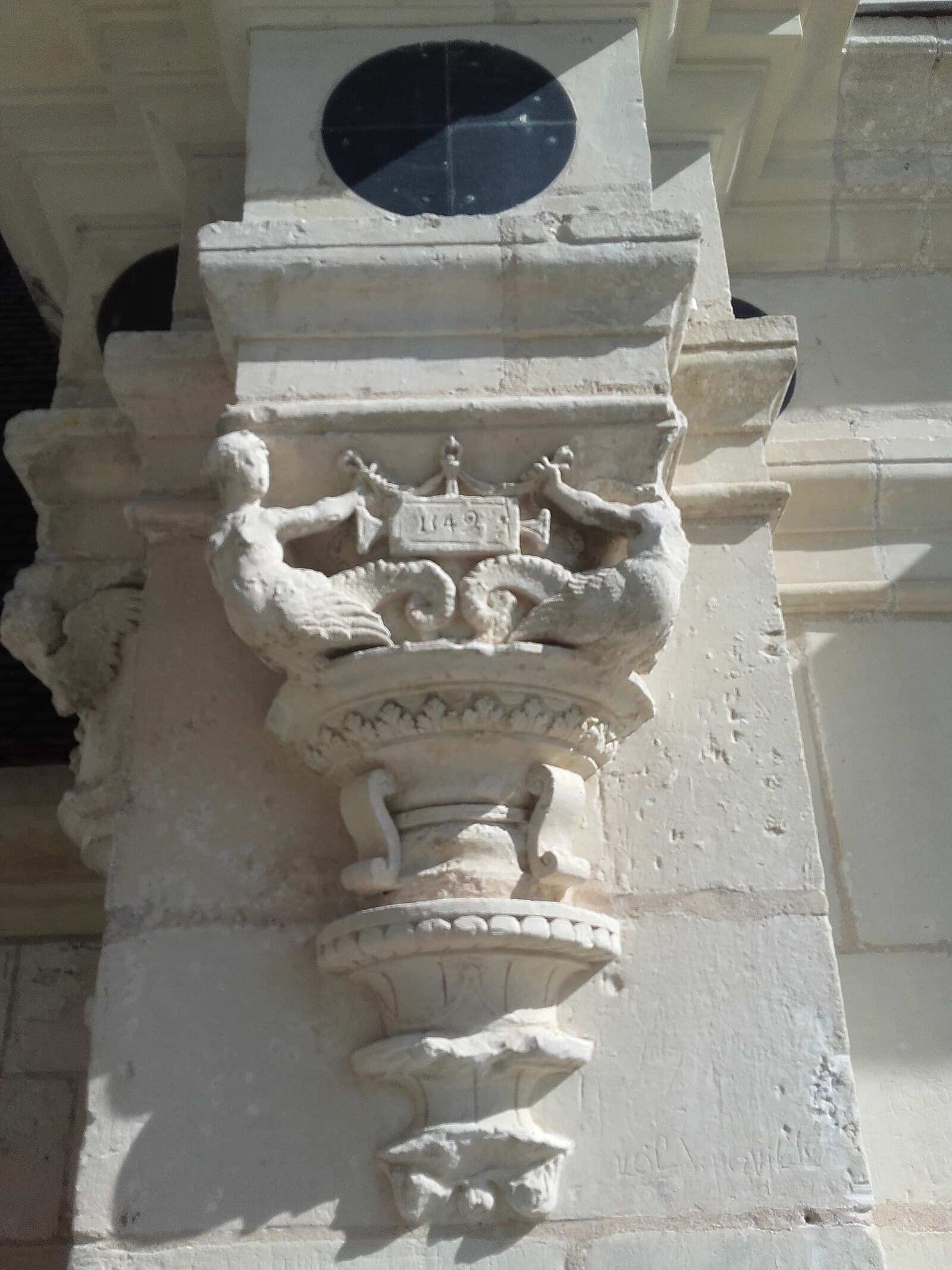 Détail d'un toit ardoise du Château de Chambord